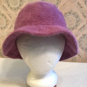 Women’s Light Purple Cloche Angora Hat